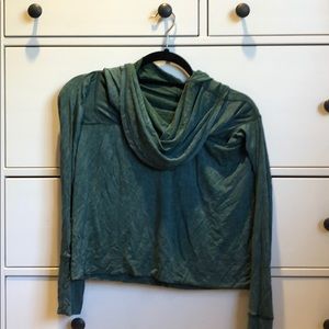 Free People Mock turtleneck  bluish green shirt